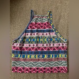 Forever 21 colorful pattern crop top